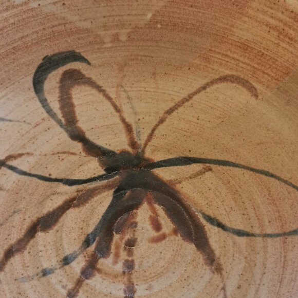 VTG Speckled Glaze Studio Art Pottery Bowl, Signed Horricks 76, 10.5" - Picture 8 of 11